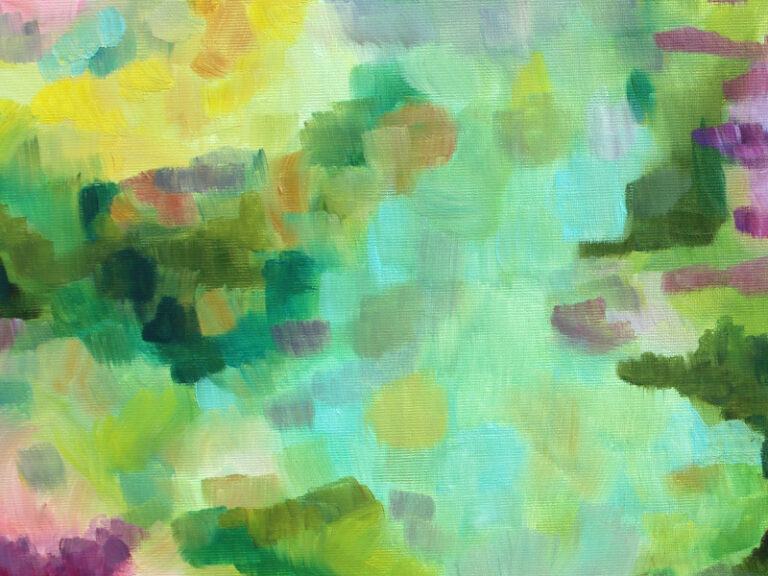 Detail_Ölmalerei "Lilypond" von der Künstlerin VleoArt 3