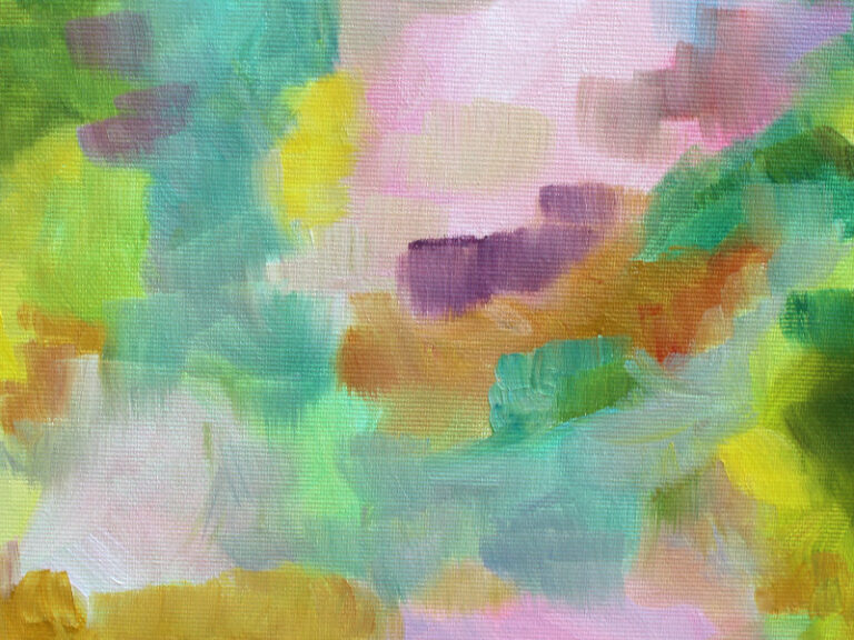 Detail_Ölmalerei "Lilypond" von der Künstlerin VleoArt 4