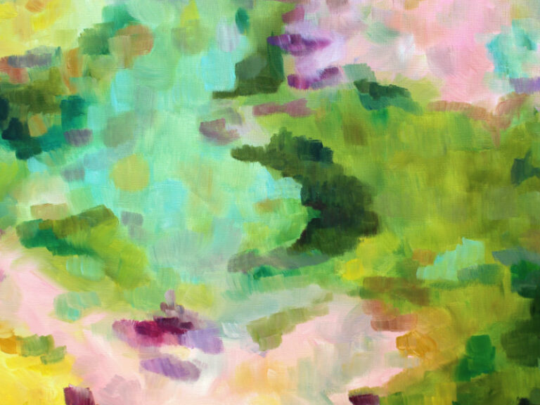Detail_Ölmalerei "Lilypond" von der Künstlerin VleoArt 2