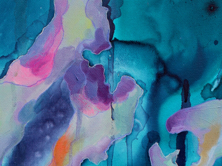 Detail_Abstraktes Ölgemälde in Blautönen 6