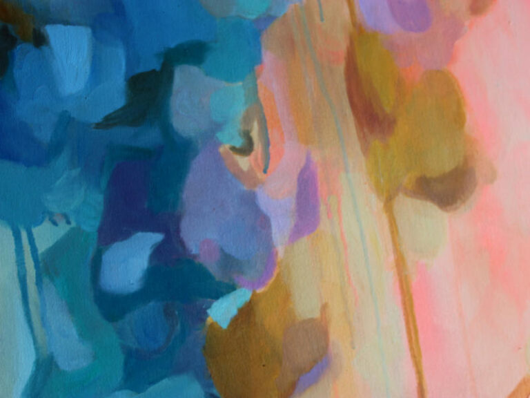 Detail_Abrakte Ölmalerei mit dem Titel " Summer Heat" von der Künstlerin VleoArt 1
