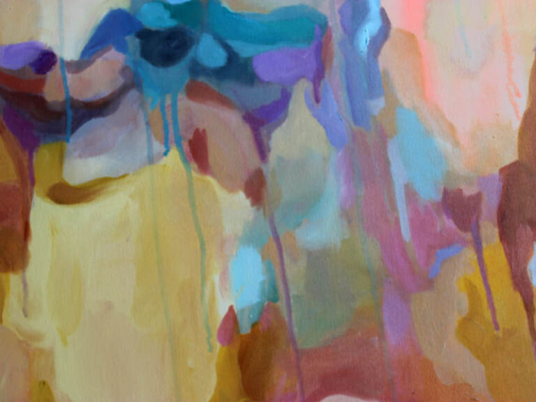 Detail_Abrakte Ölmalerei mit dem Titel " Summer Heat" von der Künstlerin VleoArt 2