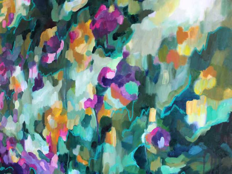 Detail_Abstrakte Malerei mit dem Titel " Through the Bushes"  1