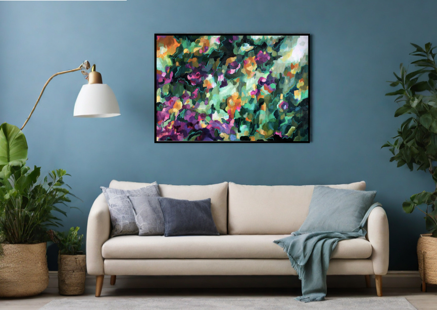Im Gebuesch Mockups Default one small picture frame blue wall cosy hipster apartm 0