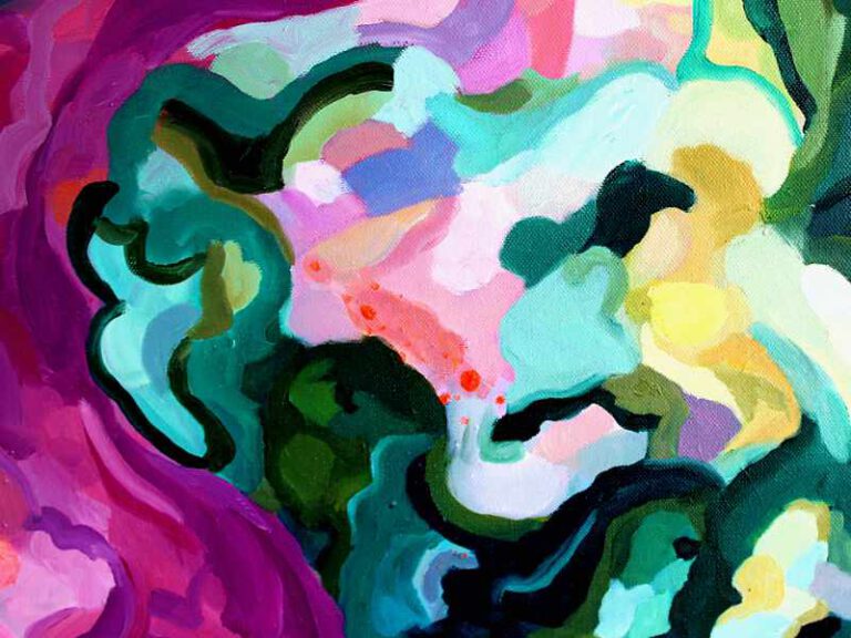 Detail_Abstraktes Bild "Lush" von der Künstlerin VleoArt1