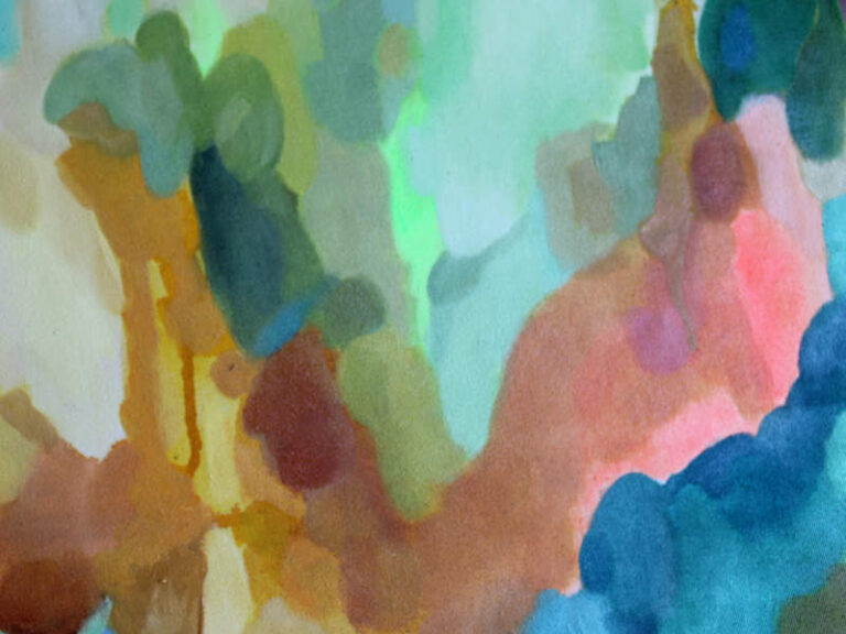 Detail_ Abstrakte Ölmalerei mit dem Titel "Forest" von der Künstlerin VleoArt.  2