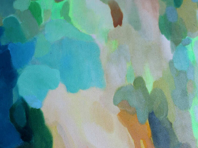 Detail_ Abstrakte Ölmalerei mit dem Titel "Forest" von der Künstlerin VleoArt. 3