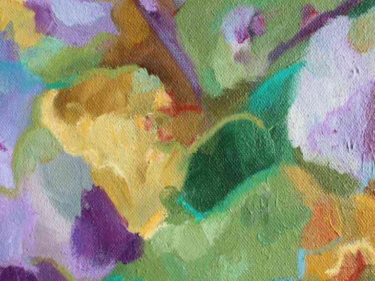 Detail Abstrakte Ölmalerei mit dem Titel "Long Walk"  von der Künstlerin VleoArt 3