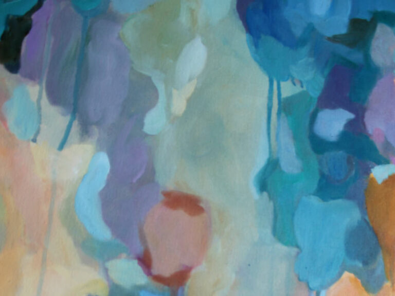 Detail_Abrakte Ölmalerei mit dem Titel " Summer Heat" von der Künstlerin VleoArt 3